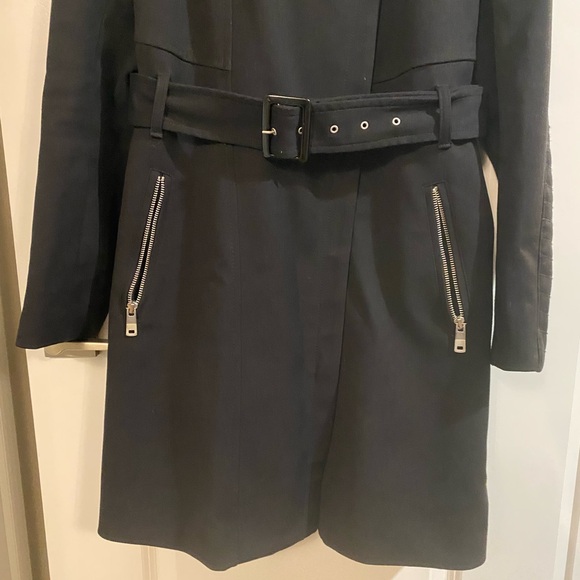 Kenneth Cole Moto Trench Coat L - Picture 2 of 8